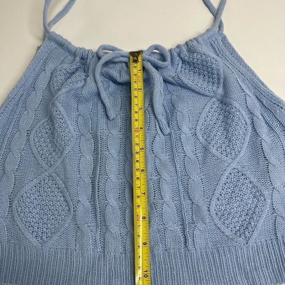 SHEIN Flotto - Halter-Neck Cable Knit Cropped Camisole Top Size 6 - Picture 2 of 7